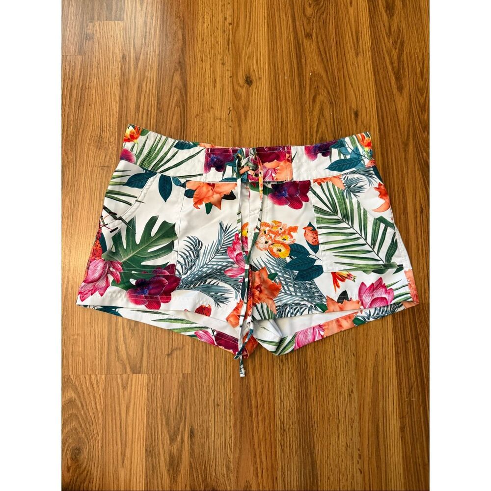 La Blanca Women's Floral Tropical Print Swim Board Shorts Multicolor Small